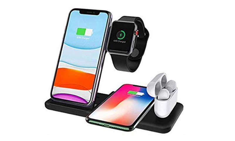 Spazy Case® 4 in 1 Qi-Certified Wireless 15W Fast Charger Station