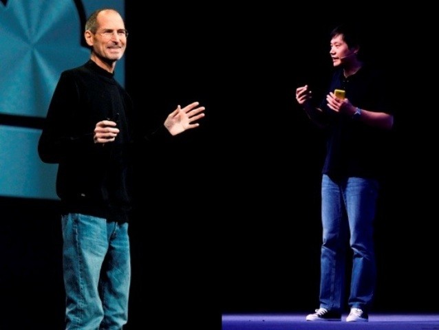 Steve Jobs Showcasing a product