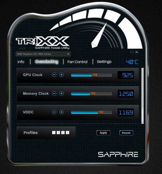 Sapphire trixx Graphics Card Overclocking