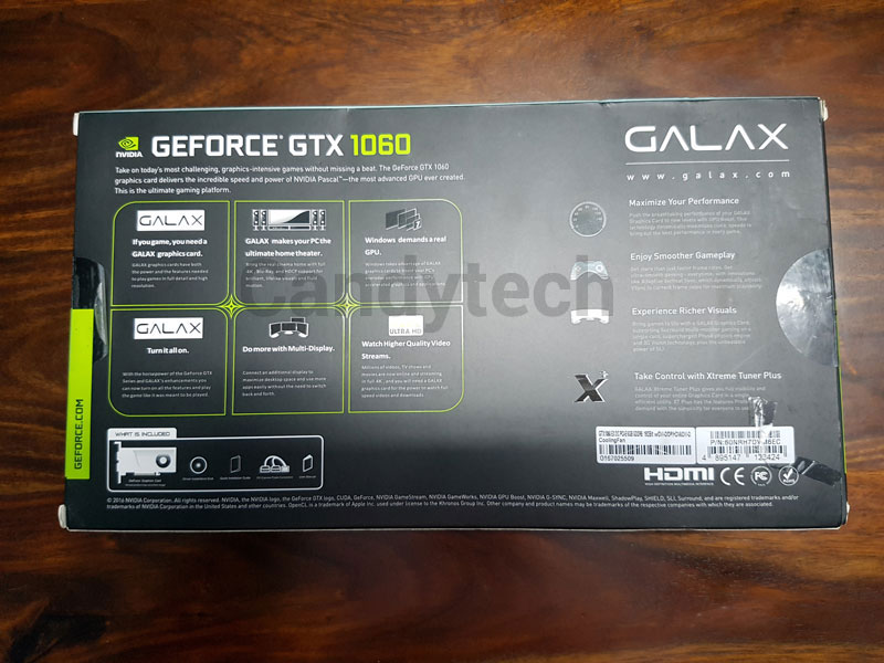 Review Galax Nvidia GTX 1060 EXOC