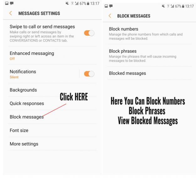 How To Block SMS On Your Samsung Phone Easy Way (Images)