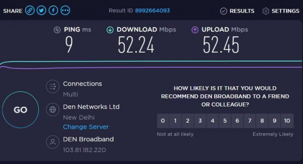 ookla speed test upload