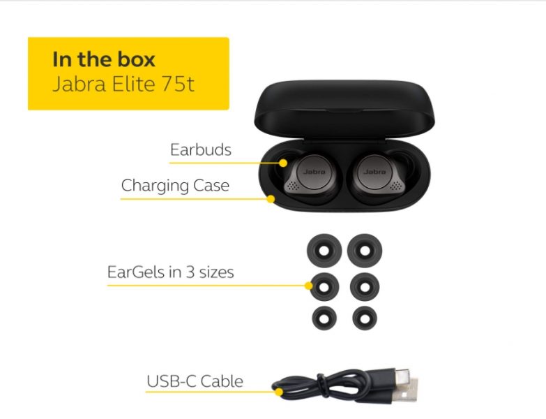 Jabra Elite 75T Wireless ANC Headphones